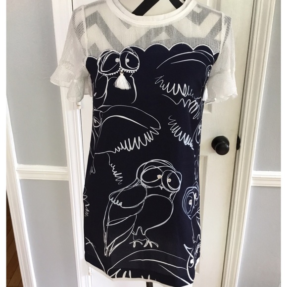 Ganlan Tops - Super Cute Ganlan Mesh & Tassel Owl Top